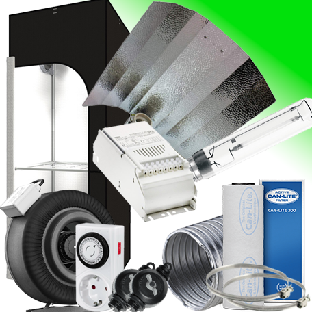 NDL Growbox Komplettset mit Hochdrucklampe Reflektor Abluft Aktivkohlefilter und Zubehör