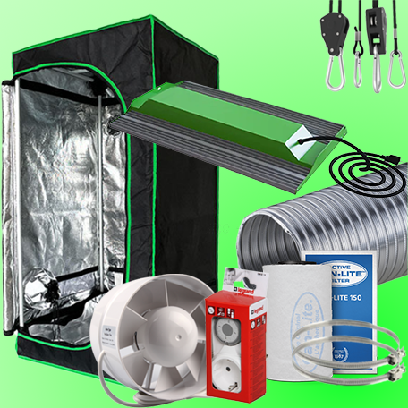 LED Growbox Komplettset für Anfänger mit einfacher Ausstattung